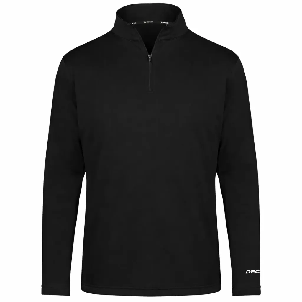 [FOLQFFBK-AXS-LOGO1] Decker Men's FlexFleece 1/4 Zip (Black, Adult XS)
