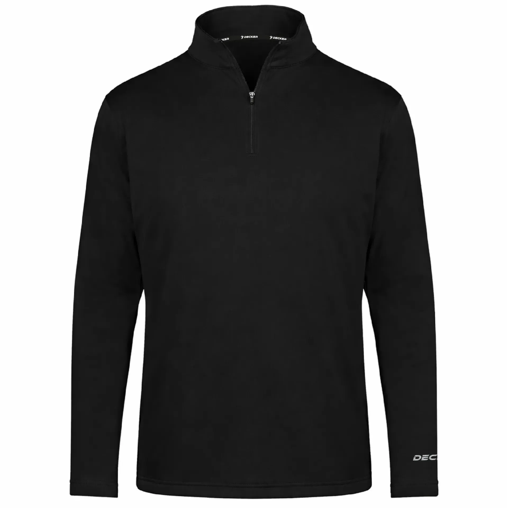 [FOLQFFBK-AXS-LOGO1] Decker Men's FlexFleece 1/4 Zip (Black, Adult XS)