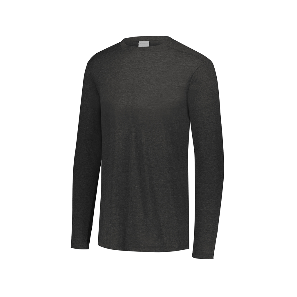 [FTLCUBBK-AL-LOGO1] Decker Men's Tri-Blend T-Shirt - Long Sleeve (Adult L, Black, Logo 1)
