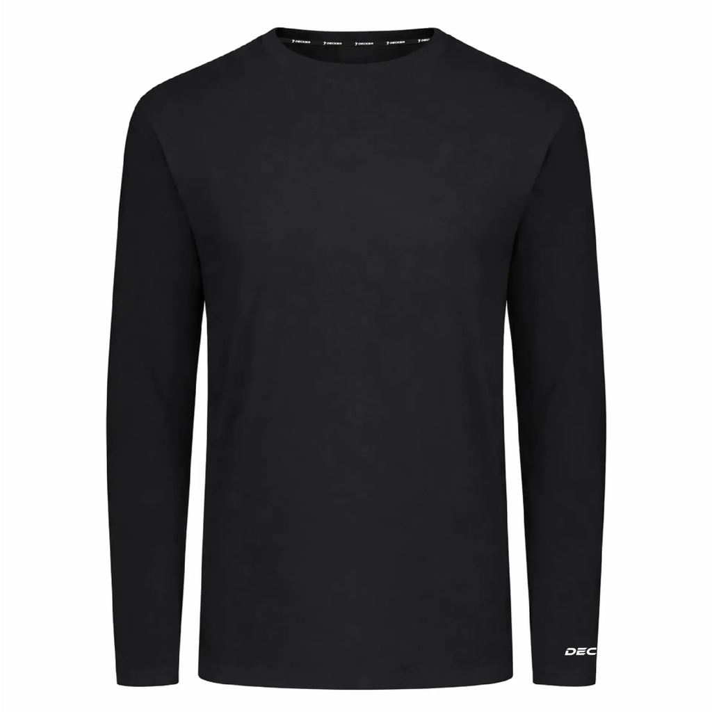 [FTLCUBBK-YS-LOGO1] Decker Youth Tri-Blend T-Shirt - Long Sleeve (Black, Youth S)