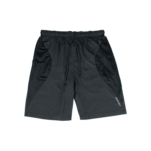 [CUS-DFW-SHOR-PER-CRV-BLK-YXXS-LOGO1] Decker Shorts (Curve Shorts) (Logo 1, Youth XXS, Black)