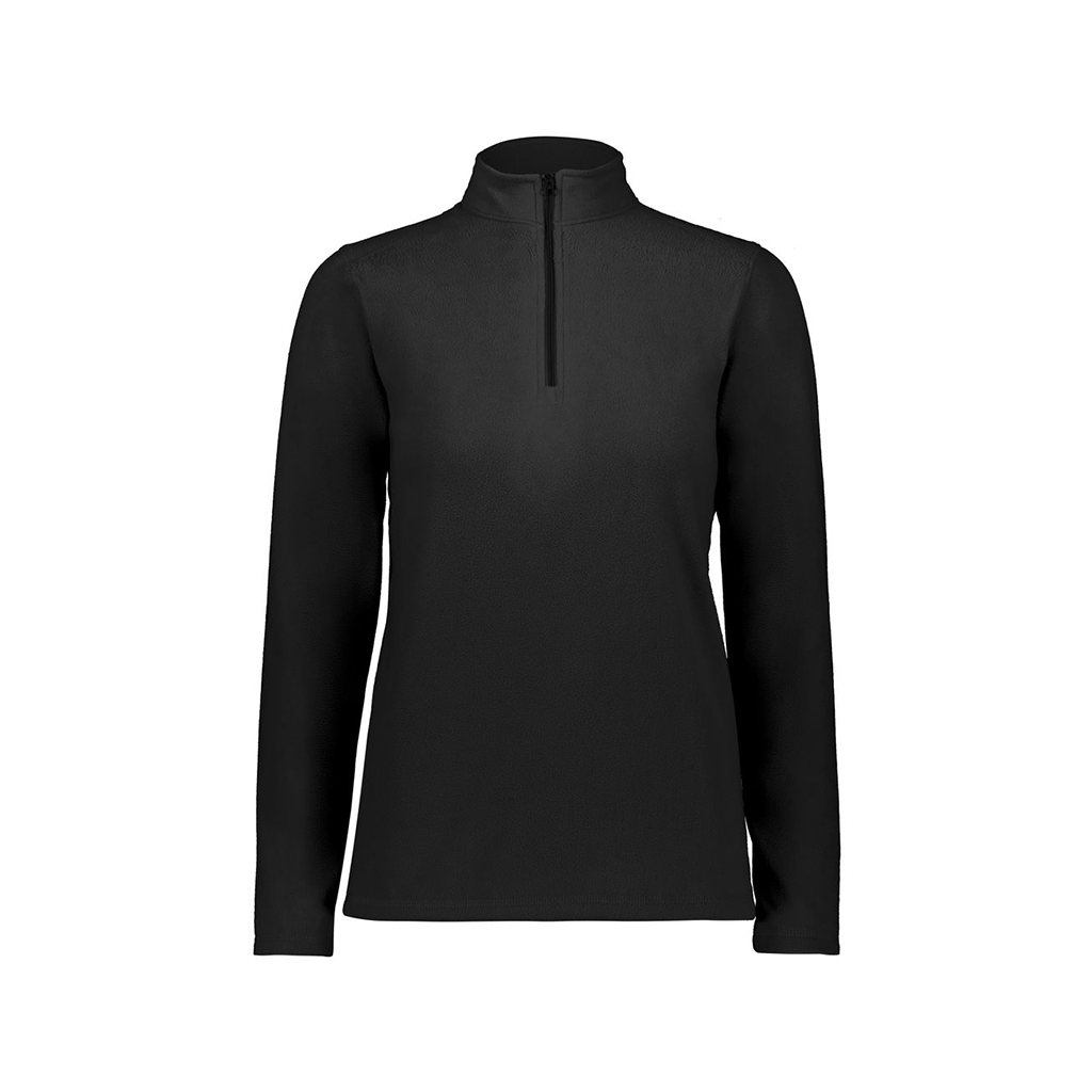 [6864.080.L-LOGO1] Ladies MicroFleece 1/4 Zip Pullover (Logo 1, Female Adult L, Black)