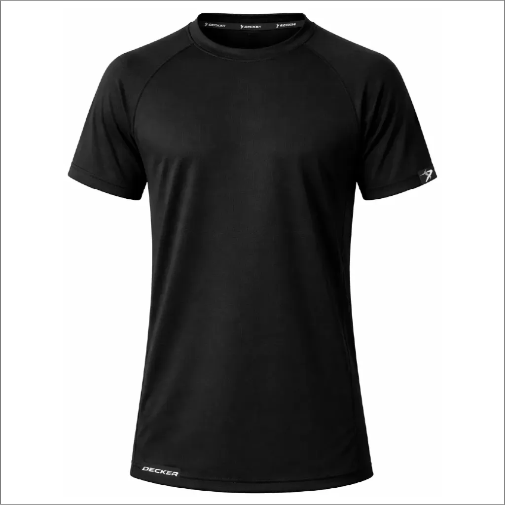 [FTSCPTBK-YXS-LOGO1] NEW Decker Performance T-Shirt (Black, Youth XS)